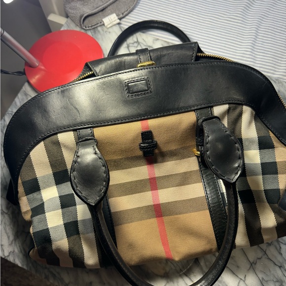 USED Burberry Medium Milverton Plaid Satchel - Picture 7 of 7